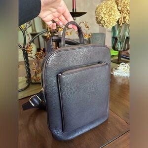 Black Cowhide Backpack